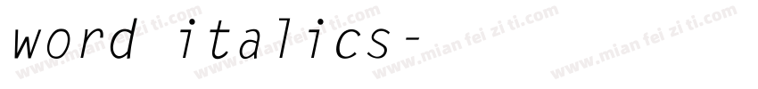 word italics字体转换